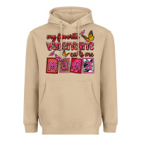 Mushroom my favorite valentine calls me mama Heavyweight Hoodie - OliviaCreatesArt