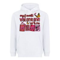 White my favorite valentine calls me mama Heavyweight Hoodie - OliviaCreatesArt