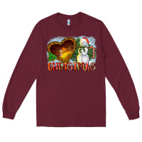 Burgundy Christmas Snowman Long Sleeve Tee - LillyAllenDesigns