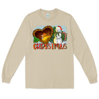 Mushroom Christmas Snowman Long Sleeve Tee - LillyAllenDesigns