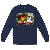 Navy Christmas Snowman Long Sleeve Tee - LillyAllenDesigns