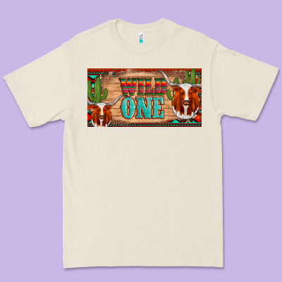 Texas Longhorn Wild One Cactus Licanse Plate Premium Tee Designed By Artiststas
