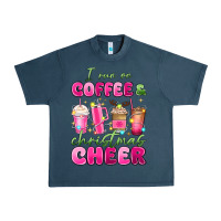 Midnight Navy i run on coffee and christmas cheer Urban Heavy Tee - MaliasSmallBusiness
