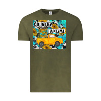 Vintage Olive country roads take me home Vintage Tee - MaliasSmallBusiness