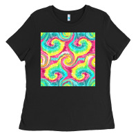 Black Tie Dye Seamless Pattern Ladies Tee - BundleAndBundleShop