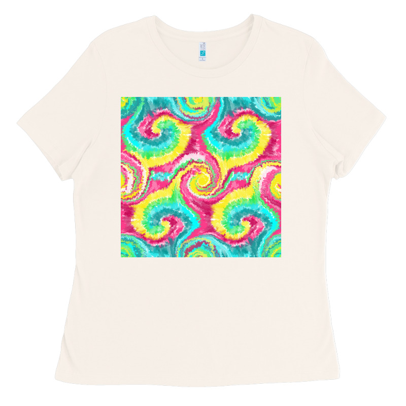 Tie Dye Seamless Pattern Ladies Tee by BundleAndBundleShop | Teevron