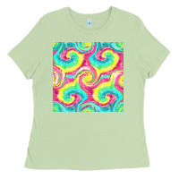 Matcha Tie Dye Seamless Pattern Ladies Tee - BundleAndBundleShop