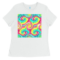 White Tie Dye Seamless Pattern Ladies Tee - BundleAndBundleShop