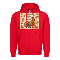 Red pumpkin kisses and harvest wishes Zipper Hoodie - TumblerDesignByShophia
