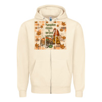 Sandshell pumpkin kisses and harvest wishes Zipper Hoodie - TumblerDesignByShophia