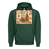 Sports Green pumpkin kisses and harvest wishes Zipper Hoodie - TumblerDesignByShophia