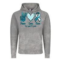 Cloud Rock Peace Love Cure Cervical Cancer Vintage Hoodie - Jasminsmagicworld