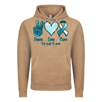 Vintage Coffee Peace Love Cure Cervical Cancer Vintage Hoodie - Jasminsmagicworld