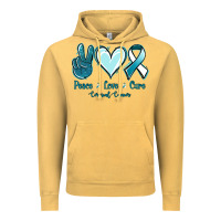 Vintage Mustard Peace Love Cure Cervical Cancer Vintage Hoodie - Jasminsmagicworld