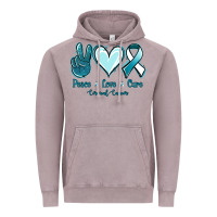 Vintage Zinc Peace Love Cure Cervical Cancer Vintage Hoodie - Jasminsmagicworld