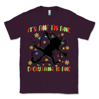 Plum it's fine i'm fine everything is fine Classic Tee - MaliasSmallBusiness