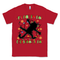 Red it's fine i'm fine everything is fine Classic Tee - MaliasSmallBusiness