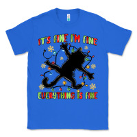 True Royal it's fine i'm fine everything is fine Classic Tee - MaliasSmallBusiness
