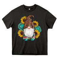 Western Gnomes Sunflowers Gemstones Leopard Serape Cowhide Glitter Heavy Core Tee | Teevron