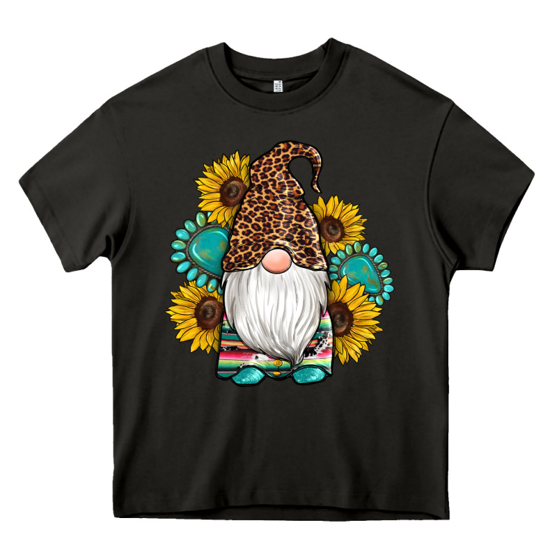 Western Gnomes Sunflowers Gemstones Leopard Serape Cowhide Glitter Heavy Core Tee by Artiststas | Teevron