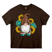 Chocolate Brown western gnomes sunflowers gemstones leopard serape cowhide glitter Heavy Core Tee - Artiststas