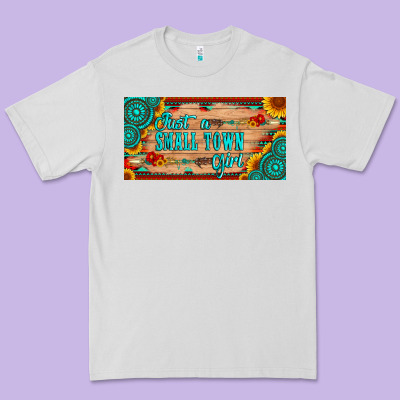 Just A Small Town Girl Wlth Gemstone Arrow And Sunflowers Licanse Plat Premium Tee Designed By Artiststas