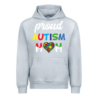 Heather Grey Proud Autism Mom Mothers Day Gift Autism Awareness Urban Hoodie - CowhideDigitalArt