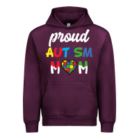 Mauve Wine Proud Autism Mom Mothers Day Gift Autism Awareness Urban Hoodie - CowhideDigitalArt