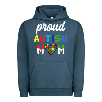 Pigment Midnight Navy Proud Autism Mom Mothers Day Gift Autism Awareness Urban Hoodie - CowhideDigitalArt