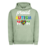 Pigment Oil Green Proud Autism Mom Mothers Day Gift Autism Awareness Urban Hoodie - CowhideDigitalArt