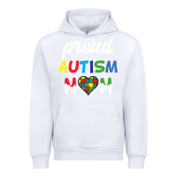White Proud Autism Mom Mothers Day Gift Autism Awareness Urban Hoodie - CowhideDigitalArt