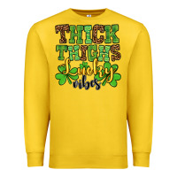 Lemon St. Patrick's Thick thighs lucky vibes Premium Sweatshirt - OliviaCreatesArt
