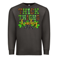 Smoke St. Patrick's Thick thighs lucky vibes Premium Sweatshirt - OliviaCreatesArt