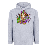 Heather Grey simmental mardi gras Heavyweight Hoodie - OliviaCreatesArt