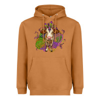Meerkat simmental mardi gras Heavyweight Hoodie - OliviaCreatesArt