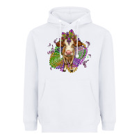 White simmental mardi gras Heavyweight Hoodie - OliviaCreatesArt
