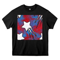 Black Glitter 4th Of July Seamless Pattern Heavy Core Tee - BundleAndBundleShop