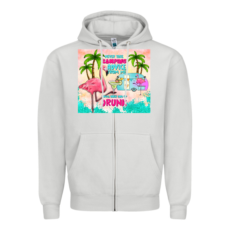 Never Take Camping Advice From Me Zipper Hoodie by TumblerDesignByShophia | Teevron