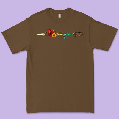 Flowers And Arrow With Gemstone Premium Tee Designed By Artiststas
