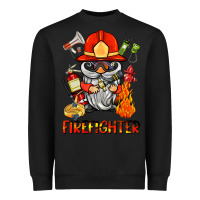 Black firefighter gnome Heavyweight Sweatshirt - BarkalooDesign