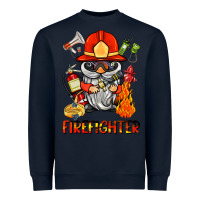 Navy firefighter gnome Heavyweight Sweatshirt - BarkalooDesign