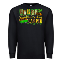Black St. Patrick's Happy St. Patrick's Day camper Premium Sweatshirt - OliviaCreatesArt