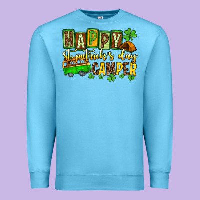 St. Patrick's Happy St. Patrick's Day Camper Premium Sweatshirt Designed By Oliviacreatesart