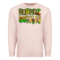 Pale Pink St. Patrick's Happy St. Patrick's Day camper Premium Sweatshirt - OliviaCreatesArt