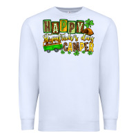 White St. Patrick's Happy St. Patrick's Day camper Premium Sweatshirt - OliviaCreatesArt