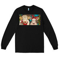 Black Charolais bull and calf Long Sleeve Tee - RanaPortraitStore