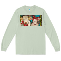 Matcha Charolais bull and calf Long Sleeve Tee - RanaPortraitStore