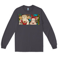 Smoke Charolais bull and calf Long Sleeve Tee - RanaPortraitStore