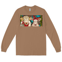 Toasted Coconut Charolais bull and calf Long Sleeve Tee - RanaPortraitStore