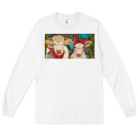 White Charolais bull and calf Long Sleeve Tee - RanaPortraitStore